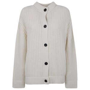 SEMICOUTURE Women's Button-Front Chunky Knit Cardigan Women WHITE Sweaters &